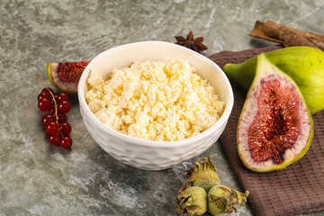 Delicous sheep cottage cheese curd
