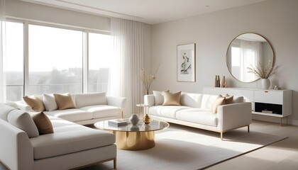 Fototapeta premium Photo interior modern design room 3d illustration