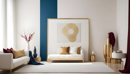 Photo interior modern design room 3d illustration