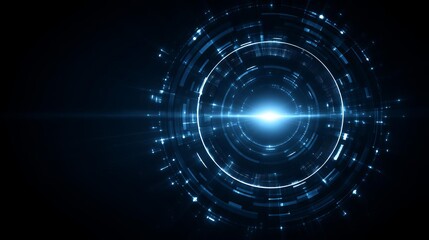 Futuristic blue digital light pattern. Agentic AI