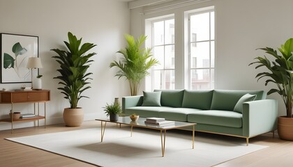 Naklejka premium Photo interior modern design room 3d illustration