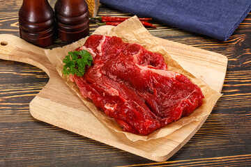 Raw beef meat piece for cooking