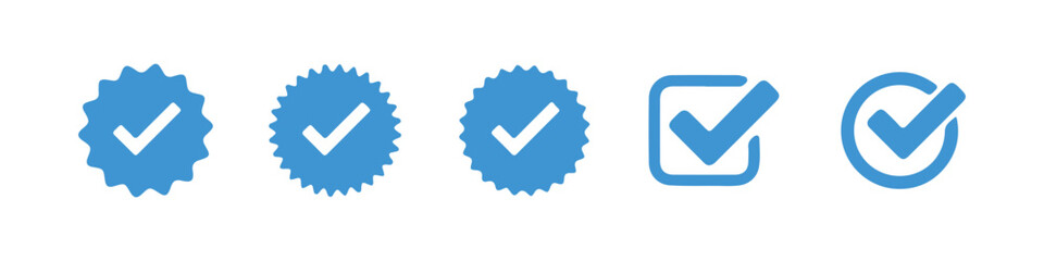 Check mark tick verification icon symbol. Vector Illustration Eps 10