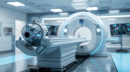 Healthcare tech icons like MRI and robotics