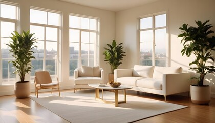 Fototapeta premium Photo interior modern design room 3d illustration