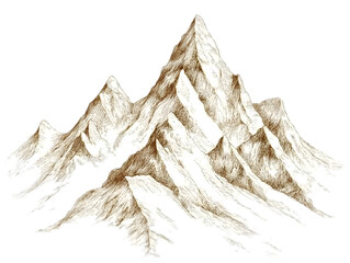 Snowy Mountain Range Illustration Background