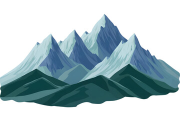 Snowy Mountain Range Illustration Background