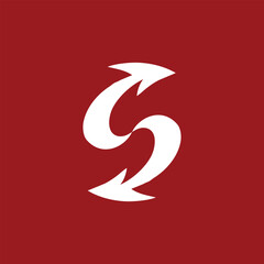 Fototapeta premium red and white arrows from s