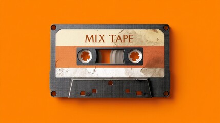 Obraz premium an old-school cassette tape labeled 