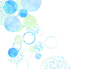 青色の抽象的な丸の背景イラスト