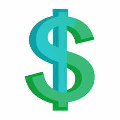 Obraz premium Dollar Symbol in Vibrant Colors Representing Wealth 
