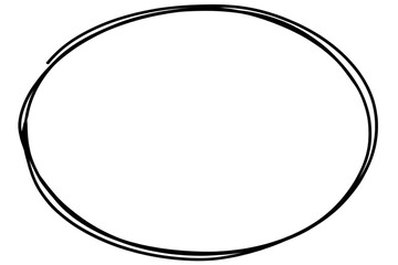 Sparkling Oval Frame Illustration with Transparent Background