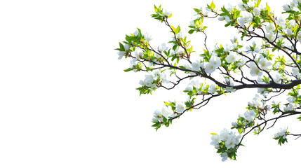Spring Blossom Branches Isolated Background Image