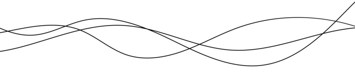 Thin curved wavy lines
