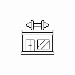 fitness center icon sign vector