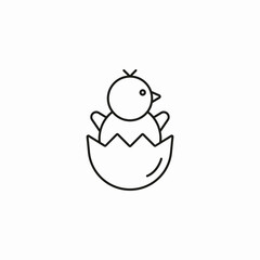 hatching chick icon sign vector