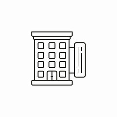 hotel entrance icon sign vector