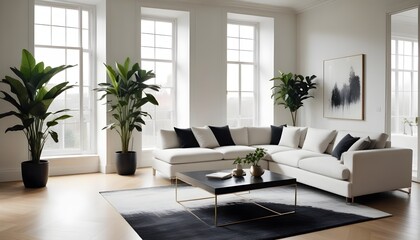 Photo interior modern design room 3d illustration