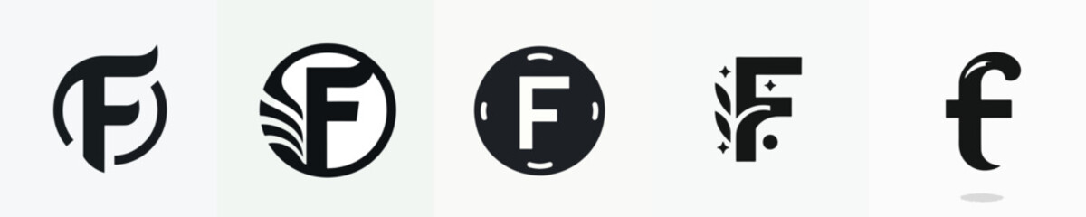 letter F logo vector