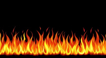 Flaming border design