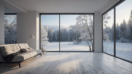 empty room with a window