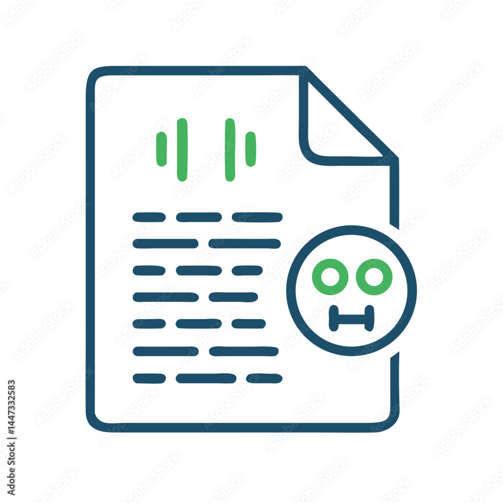 Poster hacked document file code icon representing data breach, information leak, and cybersecurity threat