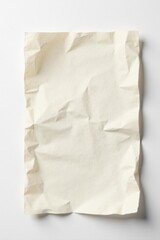 Obraz premium A Wrinkled Square of Off-White Paper, Ready for Your Message or Design