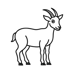 silhouette of a goat