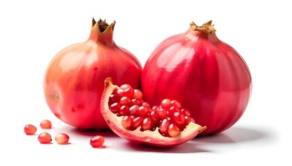 Pomegranate isolated on white background