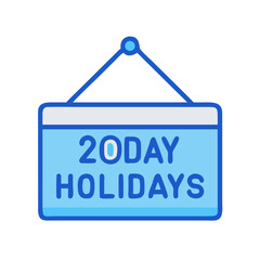 Holiday Calendar Hanging Sign Icon Representing Vacation Schedule and Festive Event Reminder