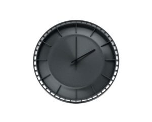 A Modern Charcoal Black Wall Clock 02 00 Two O'Clock 2 00 For Modern Interiors 3D Illustration
