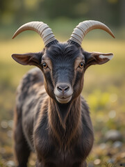 Obraz premium this is a young goat with short horns