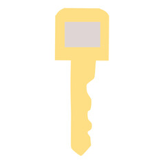 flat vector design key gold illustration