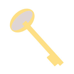 flat vector design key gold illustration