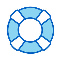 Naklejka premium Lifebuoy Support Assistance Icon Representing Safety, Help, and Emergency Rescue