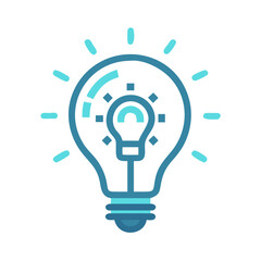 Light Bulb Idea Concept Icon Representing Innovation, Creativity, and Bright Thinking