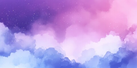 Light Purple. Blurred Dark Violet Sky Abstract Texture for Cosmic Background Banner