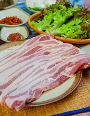 Pork belly sold in Korea is delicious