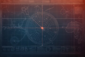 Futuristic global radar map