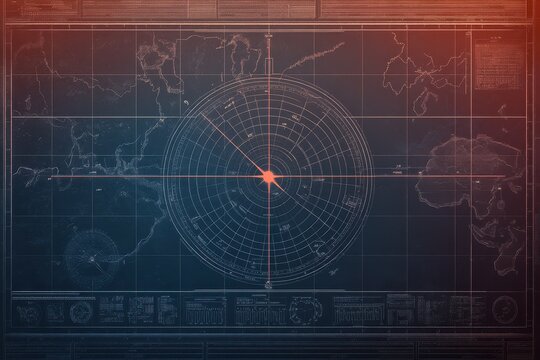 Futuristic global radar map