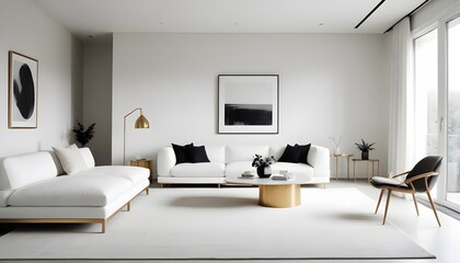 Photo interior modern design room 3d illustration