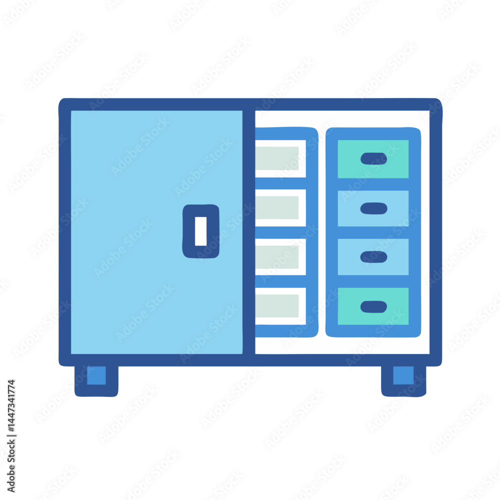 Aufkleber Office Storage Locker Icon Representing Secure Storage and Organizational Space