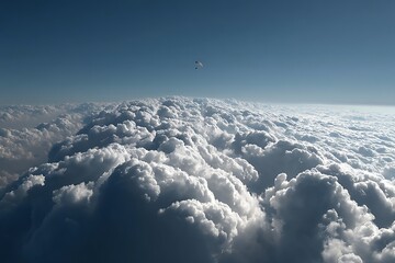 Fototapeta premium Skydiving Above Cloudscape Aerial Adventure.