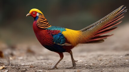 Golden Pheasant Strutting its Stuff