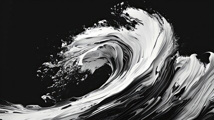 Abstract monochrome wave