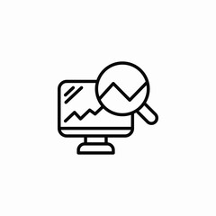 analytics monitoring icon sign vector