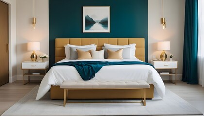 Photo interior modern design room 3d illustration