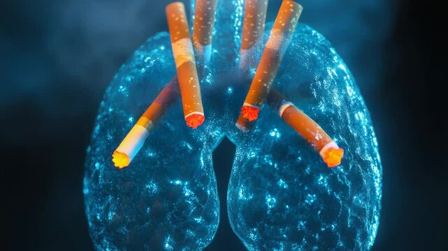 A creative representation of lung health awareness campaign