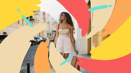 Trendy Colorful Paint Splatters Transition