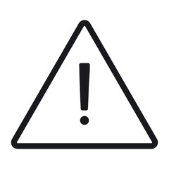 Warning Attention Sign with Exclamation Mark Symbol - Alert Icon Vector